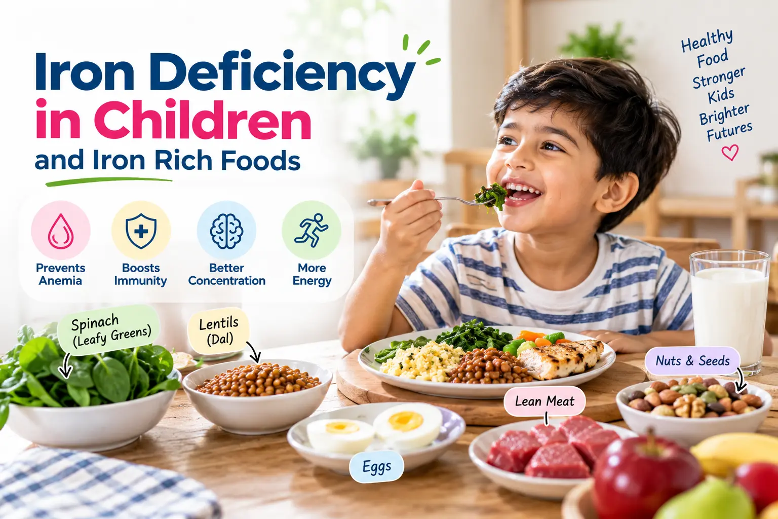 Iron Deficiency in Children and iron rich foods