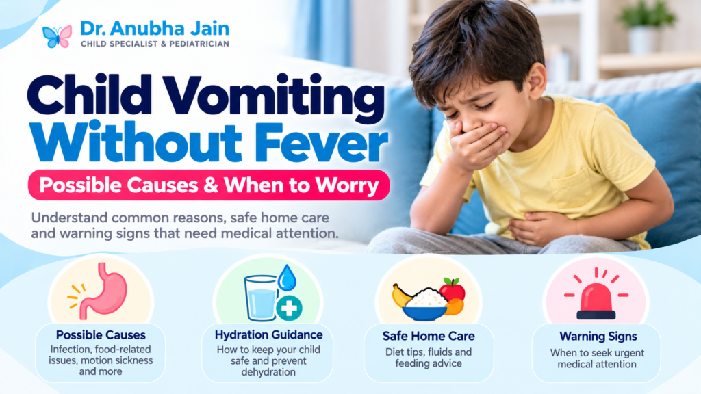 Child Vomiting Without Fever – Causes and Warning Signs