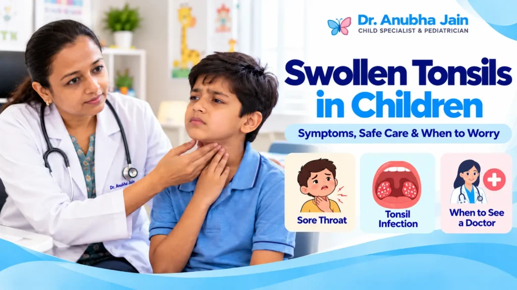 Swollen Tonsils in Children: Symptoms, Care & When to Worry